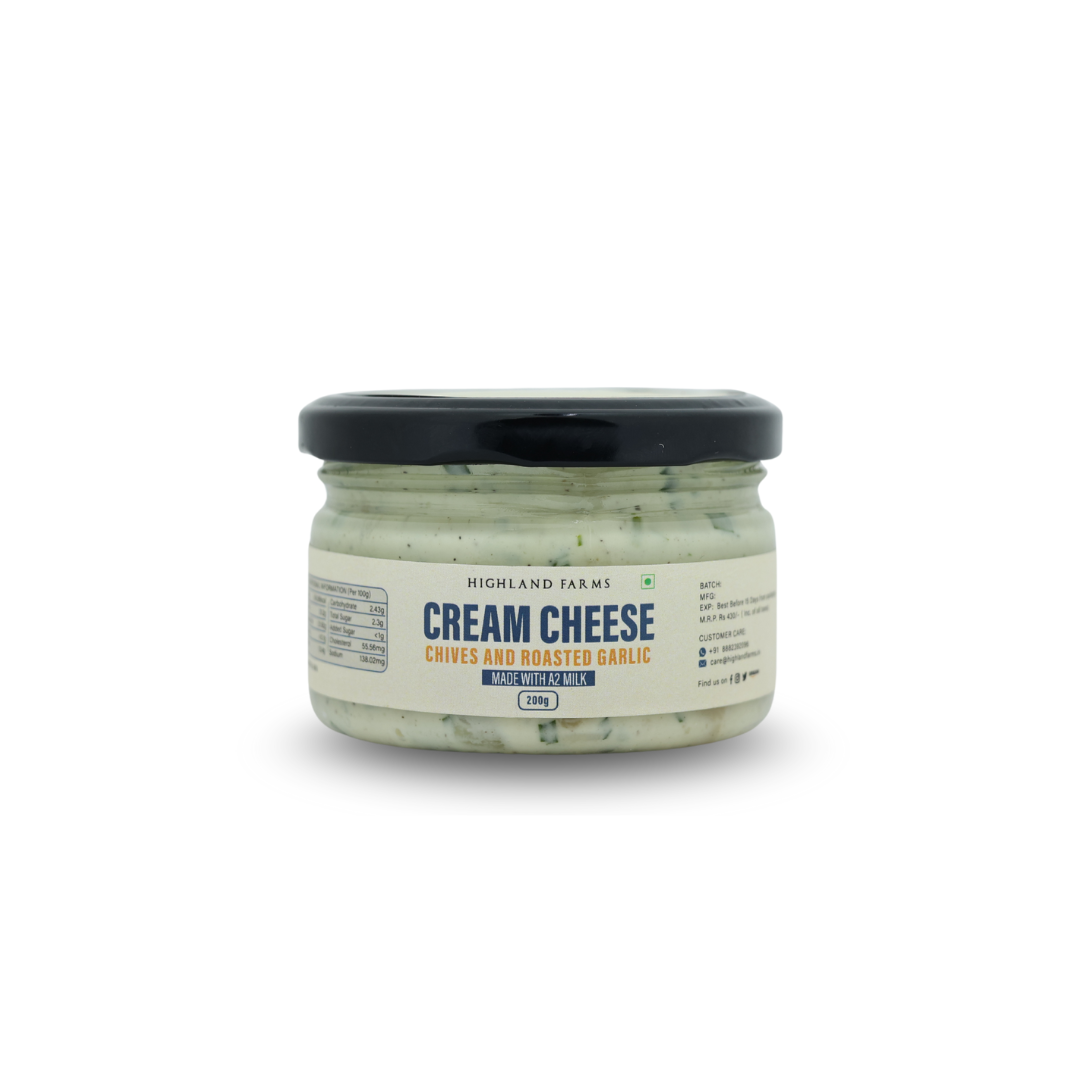 A2 Cream Cheese Chives & Roasted Garlic