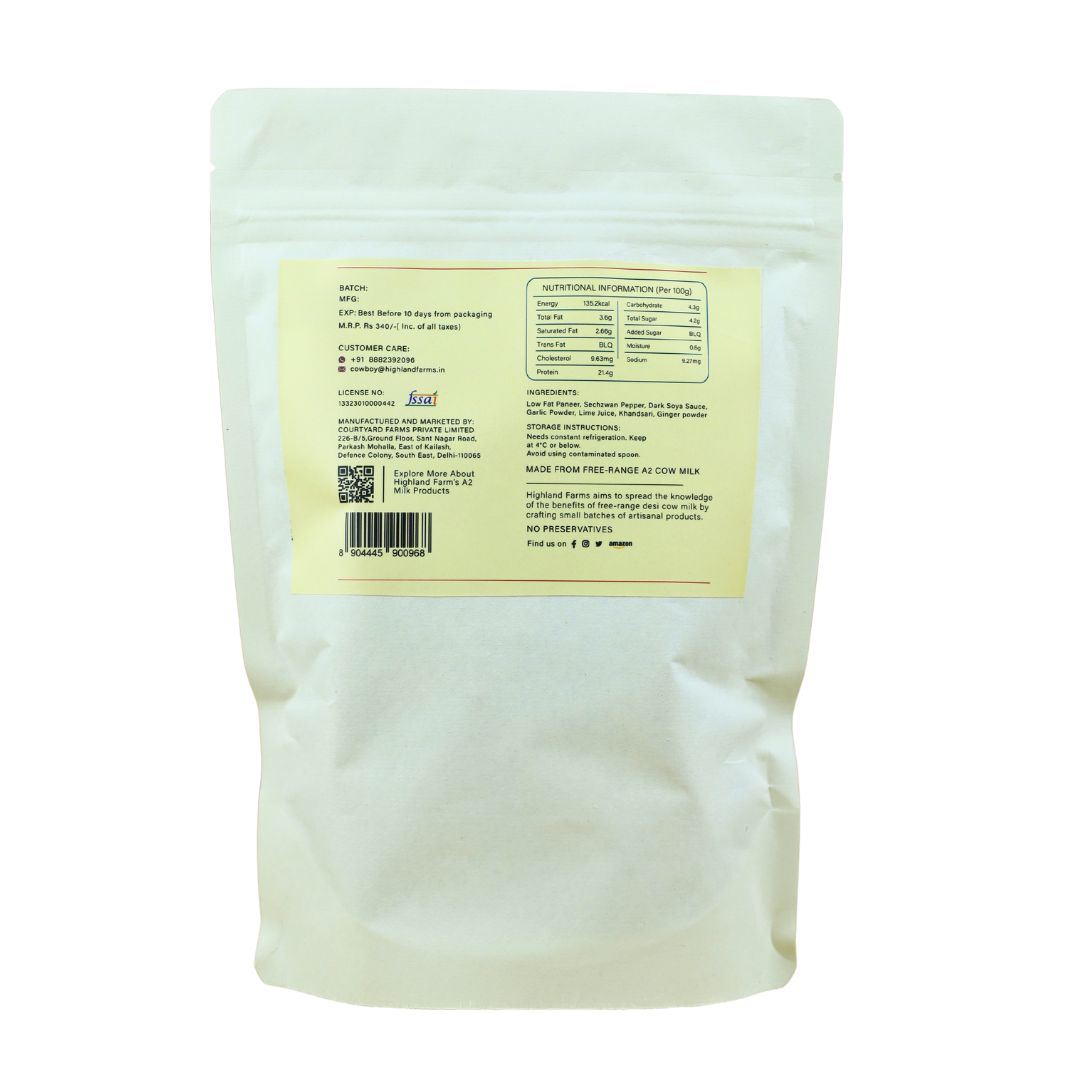 Marinated A2 Low Fat Paneer - Schezwan Pepper.