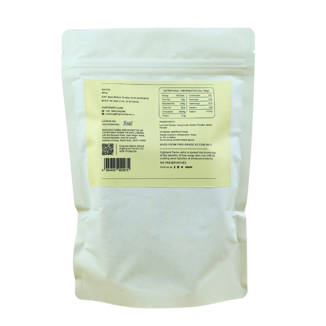 Marinated A2 Low Fat Paneer - Za'atar.