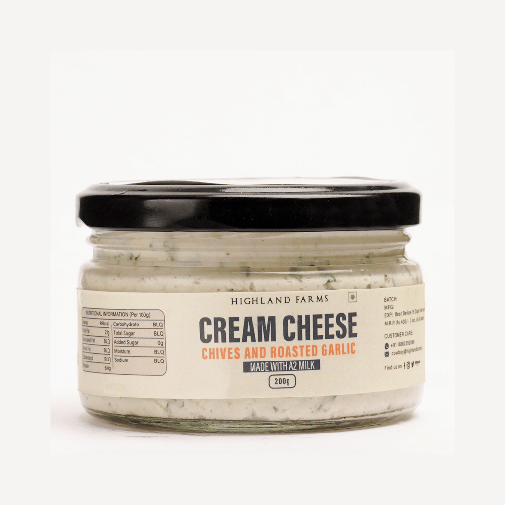 A2 Cream Cheese Chives & Roasted Garlic