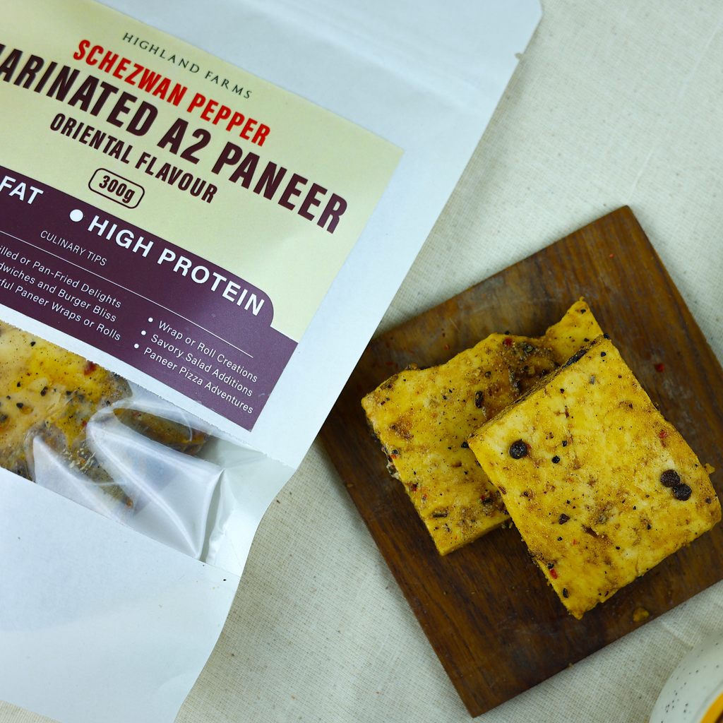 Marinated A2 Low Fat Paneer Schezwan Pepper