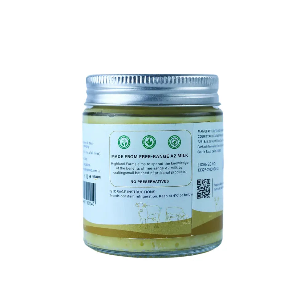 made from free range A2 milk butter label Highland Farms black truffle butter no preservatives dairy product