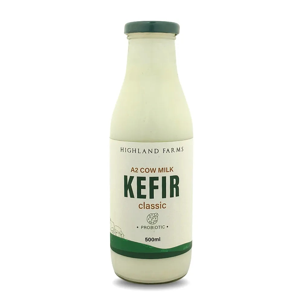 A2 cow milk kefir classic 500ml probiotic drink by Highland Farms for gut health and digestion in Delhi NCR