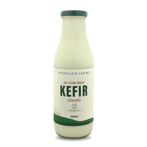 A2 cow milk kefir classic 500ml probiotic drink by Highland Farms for gut health and digestion in Delhi NCR
