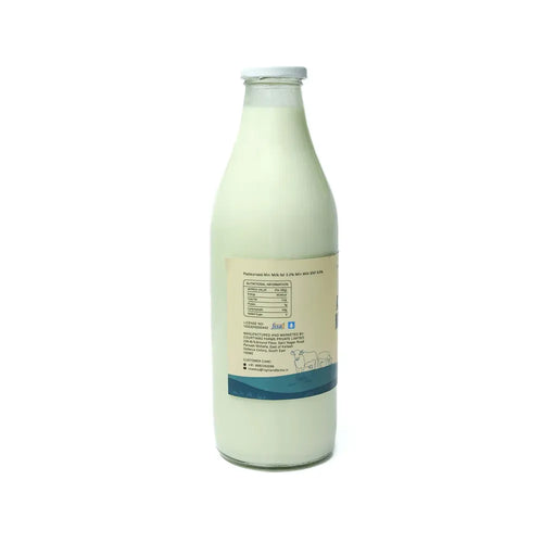 Nutrition facts of A2 desi cow milk showing protein fat and natural composition Highland Farms India