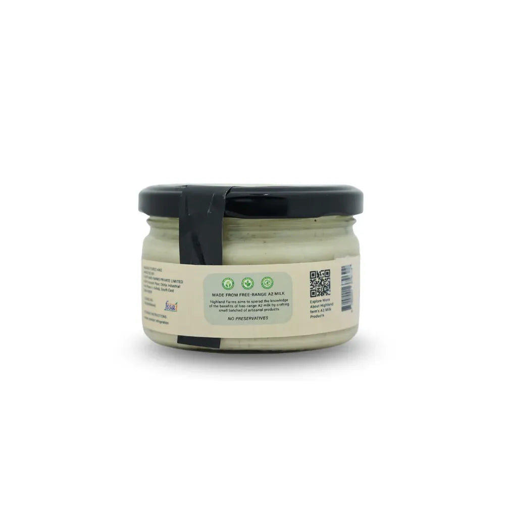 A2 cream cheese made from free range cow milk with no preservatives natural and fresh Highland Farms product