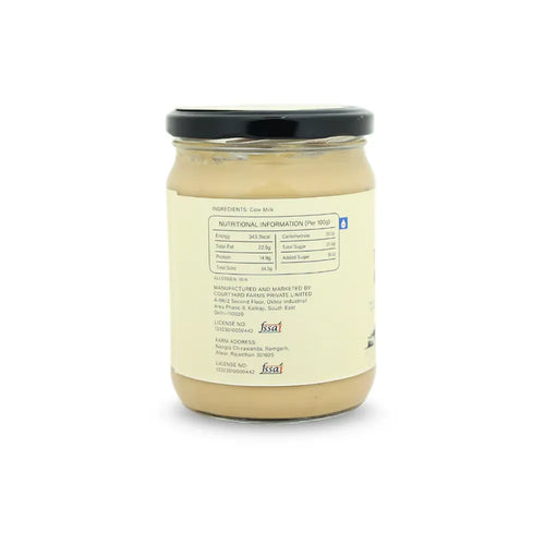 A2 khoya ingredients and nutrition label made from pure cow milk Highland Farms