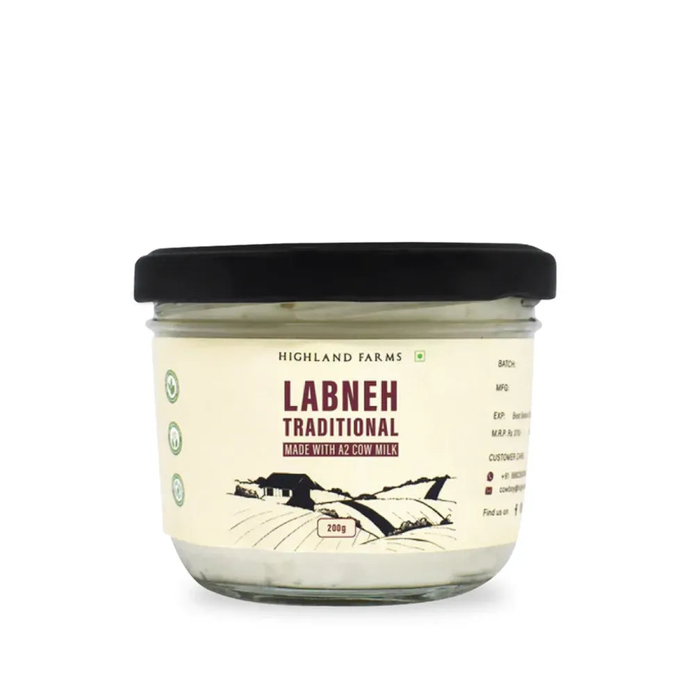 Highland Farms A2 labneh traditional made from desi cow milk creamy probiotic yogurt cheese