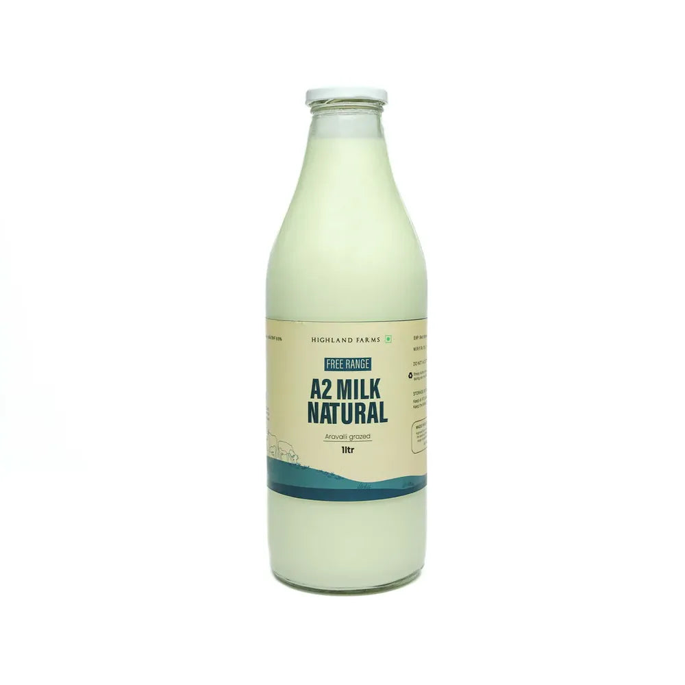 A2 desi cow milk bottle Highland Farms daily milk subscription fresh delivery Delhi NCR 1 litre