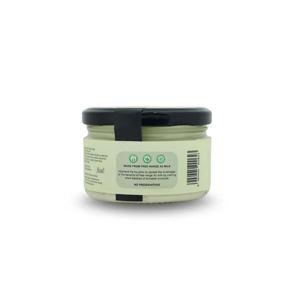 Cream cheese made from free range A2 cow milk no preservatives Highland Farms product India