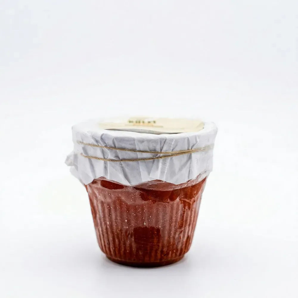 Handcrafted A2 milk kulfi in glass jar showing natural texture and premium packaging Highland Farms