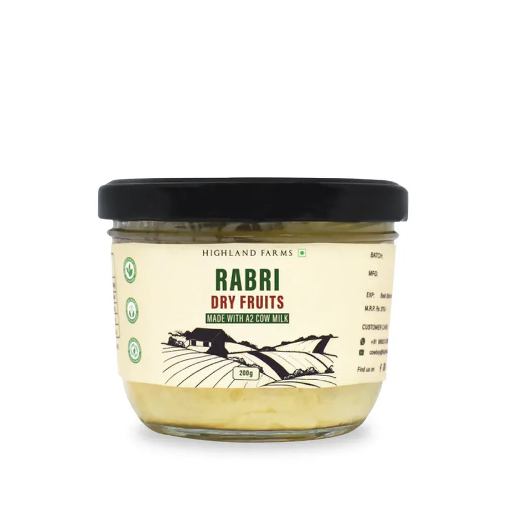 Highland Farms rabri dry fruits made with A2 cow milk rich creamy Indian dessert with nuts